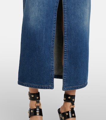 Falda midi de denim con abertura | Chloé