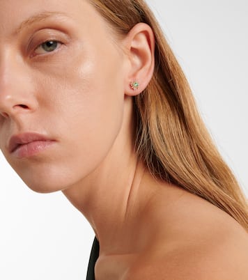 Boucles d'oreilles en or 18 ct, diamants et émeraudes | Suzanne Kalan