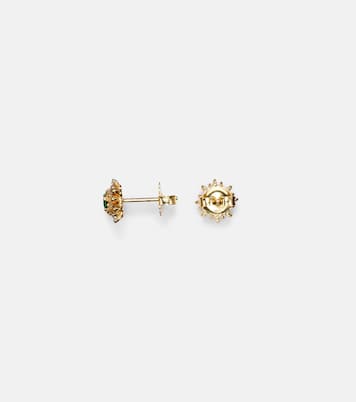 Boucles d'oreilles en or 18 ct, diamants et émeraudes | Suzanne Kalan