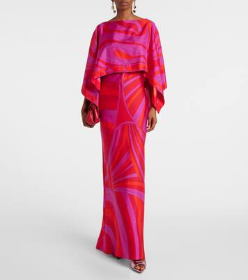 Abito lungo Iride in twill di seta | Pucci