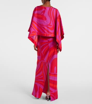 Abito lungo Iride in twill di seta | Pucci
