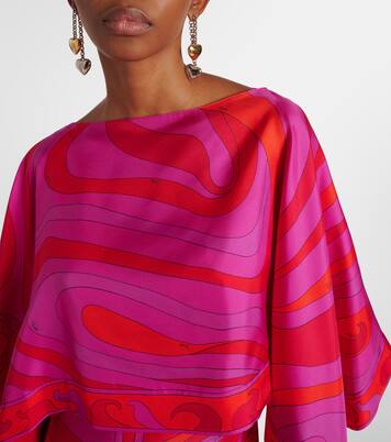 Abito lungo Iride in twill di seta | Pucci