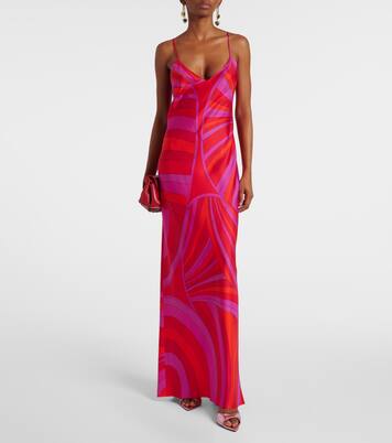 Abito lungo Iride in twill di seta | Pucci