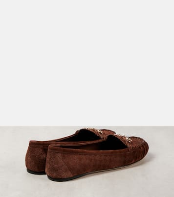 GG Horsebit suede ballet flats | Gucci
