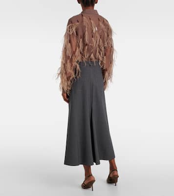 Wool-blend midi skirt | Brunello Cucinelli