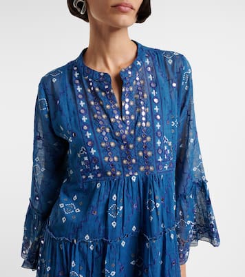 Printed cotton minidress | Juliet Dunn