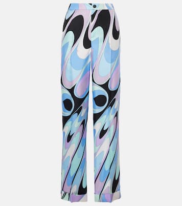 Pantaloni a gamba larga in twill di seta | Pucci