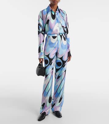 Pantaloni a gamba larga in twill di seta | Pucci