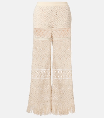 Pantaloni a palazzo Lacey in cotone macramé | La DoubleJ