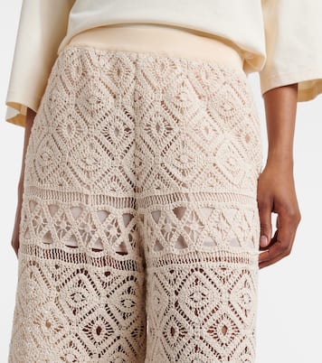 Pantaloni a palazzo Lacey in cotone macramé | La DoubleJ