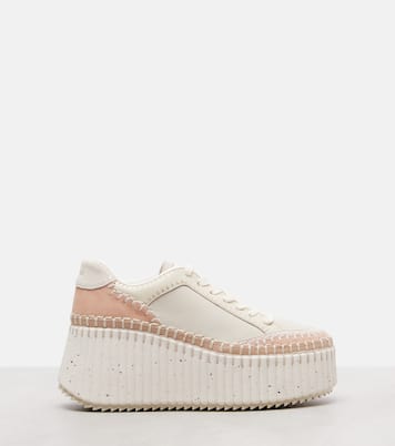 Nama leather wedge sneakers | Chloé