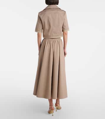 Jupe midi en coton | Patou
