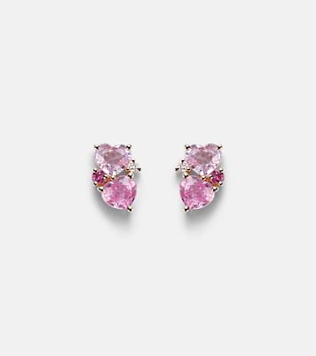 14kt gold earrings with sapphires and diamonds | Sydney Evan