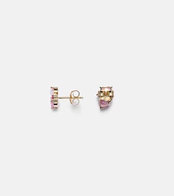 14kt gold earrings with sapphires and diamonds | Sydney Evan
