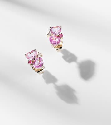 14kt gold earrings with sapphires and diamonds | Sydney Evan