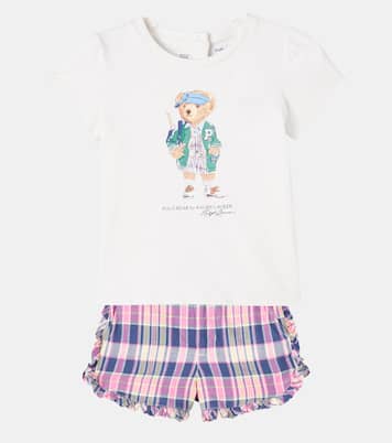 Baby Polo Bear cotton T-shirt and shorts set | Polo Ralph Lauren Kids