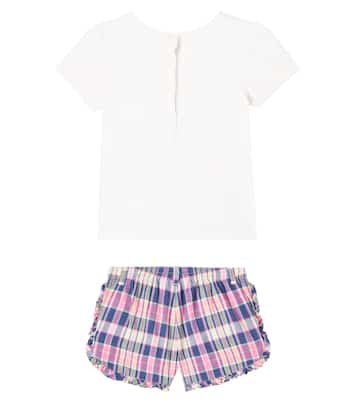 Baby Polo Bear cotton T-shirt and shorts set | Polo Ralph Lauren Kids