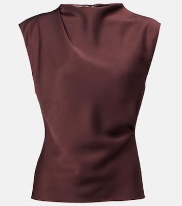 Draped satin top | Vince