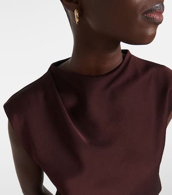 Draped satin top | Vince