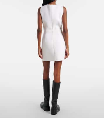 Bow-detail virgin wool minidress | Prada