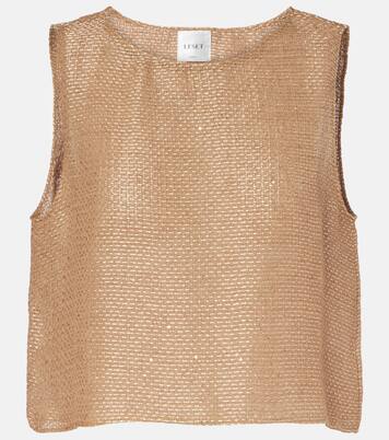 Stella sequined cropped tank top | Leset