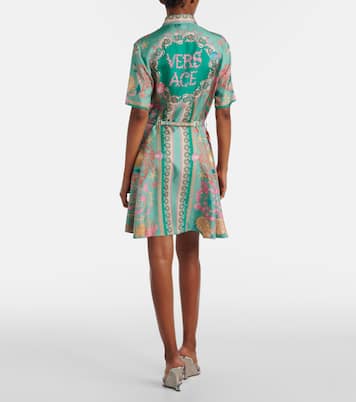 Hemdblusenkleid Waterproof Barocco aus Seiden-Twill | Versace