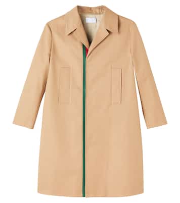 Cappotto Web Stripe in cotone | Gucci Kids
