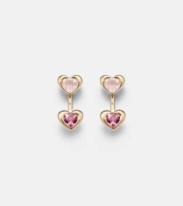Orecchini in oro 14kt con tormaline e quarzo rosa | Roxanne First