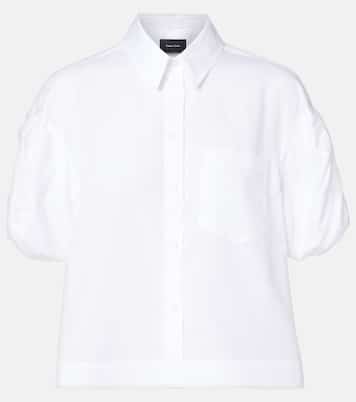 Cropped puff-sleeve cotton poplin shirt | Simone Rocha