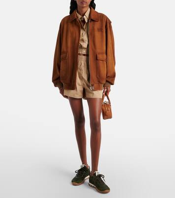Tyre suede-trimmed sneakers | Miu Miu