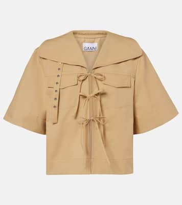 Top en coton et lin | Ganni