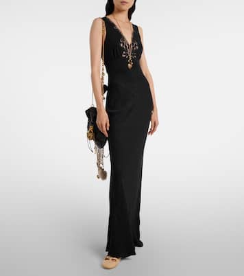 Robe aus Seiden-Jacquard mit Spitze | Chloé
