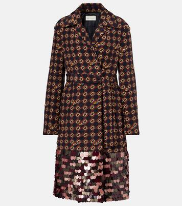 Manteau en soie à sequins | Dries Van Noten