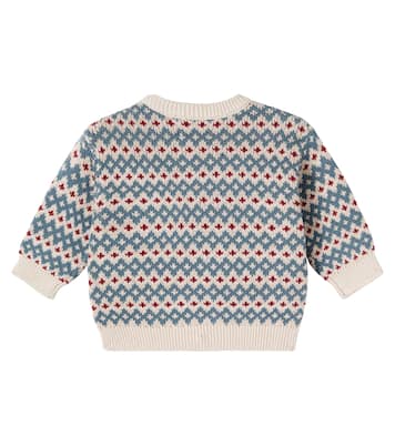 Baby Harlow jacquard cotton sweater | Wheat
