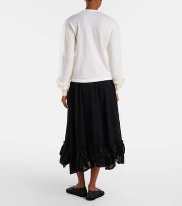 Pullover aus Wolle mit Tüll | Noir Kei Ninomiya