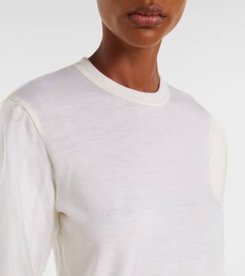 Pullover aus Wolle mit Tüll | Noir Kei Ninomiya