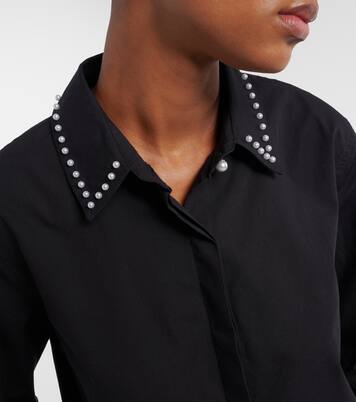 Jocelyn beaded cotton poplin shirt | Velvet