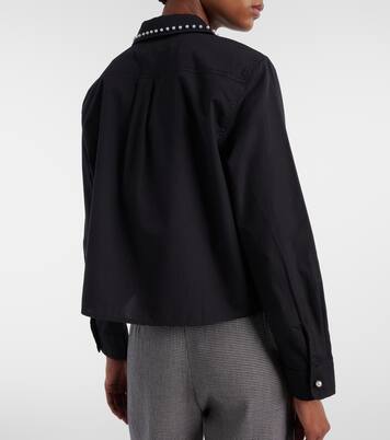 Jocelyn beaded cotton poplin shirt | Velvet