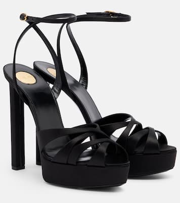 Satin platform sandals | Saint Laurent