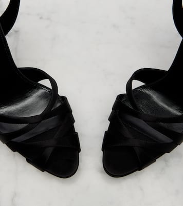 Satin platform sandals | Saint Laurent