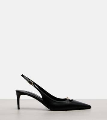 Lollo DG 60 leather slingback pumps | Dolce&Gabbana