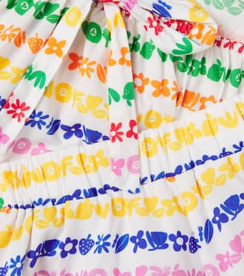 Printed striped cotton top and shorts set | Fábula