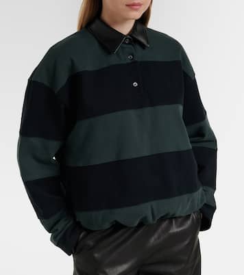 Polo oversized de jersey algodón a rayas | Acne Studios