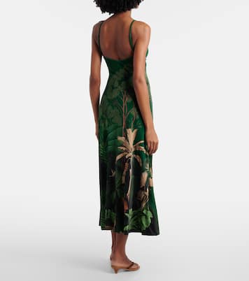 Bedrucktes Midikleid Nuestra Tierra aus Jersey | Johanna Ortiz