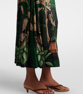 Bedrucktes Midikleid Nuestra Tierra aus Jersey | Johanna Ortiz