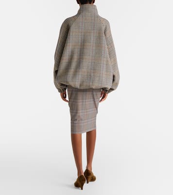 Aurora plaid sheer mesh midi skirt | The Frankie Shop