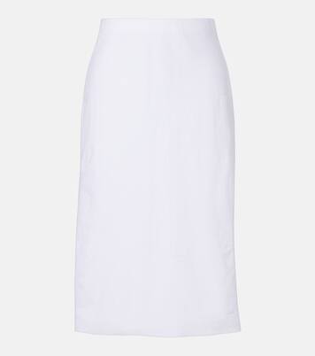 Easy linen-blend midi skirt | Vince