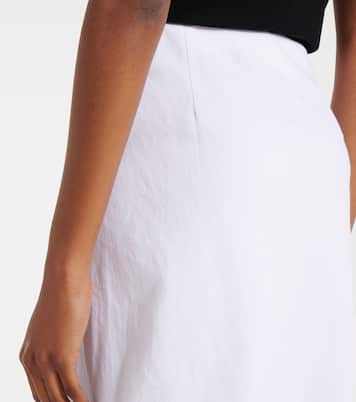 Easy linen-blend midi skirt | Vince