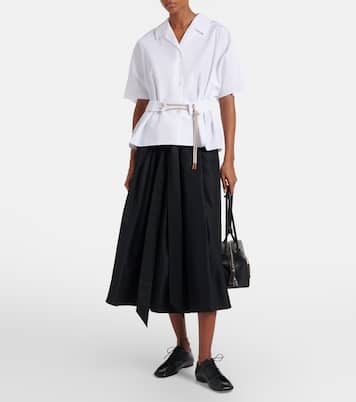 Carisma belted cotton poplin shirt | 'S Max Mara
