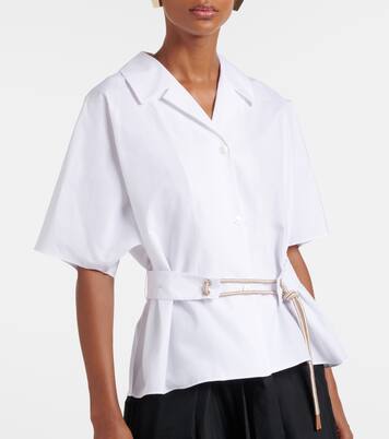 Carisma belted cotton poplin shirt | 'S Max Mara